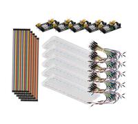 GARIOUANS Kit Breadboard Points avec Alimentation Fils de Liaison Pins Complet DIY pour Électronique École et Laboratoire