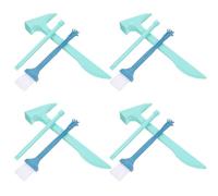 GARIOUANS Kit D’Outils de Fouille Archéologique pour Garçon et Filles 4 Pièces en Plastique Léger, Éducatif Scientifique pour Creuser Pierres Précieuses et Fossiles, Activité Pédagogique