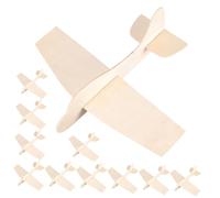GARIOUANS Kit de 15 Avions en Bois Brut à Assembler DIY pour Garçon et Filles Surface Lisse, Artisanat du Bois comme Présent d'anniversaire Festival