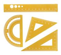 GARIOUANS Kit de 4 Règles en Alliage D'aluminium pour Bureau, Léger et Précis, pour Dessin et Mesure en Enseignement et Vie Quotidienne