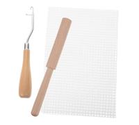 GARIOUANS Kit de Crochet pour Tapis et Tissus Maille Outils Courbés Bois de Fabrication de Tapisseries et Tapis