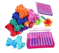 GARIOUANS Kit de Tissage Corde Élastique en Acrylique pour Garçon et Filles, Reconnaissance des Couleurs et Cadre de Métier à Tisser, pour Loisirs Créatifs et Apprentissage