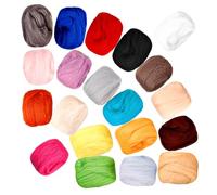 GARIOUANS Kit Laine Feutrage DIY avec Laine Cardée Souple Matériel Feutrage à Aiguille Couleurs Unies Chacune Accessoires Loisirs Créatifs pour Créations Artisanales et Décorations Festives