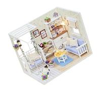 GARIOUANS Kit Maison Miniature DIY Bois Modèle de Petite Maison Créative et Amusante Mini Appartement à Assembler pour Garçon Fille et Familles Jeu de Construction Manuel pour Décoration et