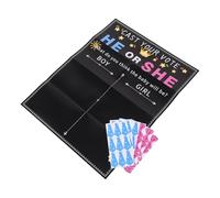 GARIOUANS Kit Révélation du Genre Bébé 1 Set Accessoires Photomaton, Autocollants Vote Garçon ou Fille, Décorations de Gâteau et Invitations pour Organisation de Fête Interactifs