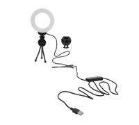 GARIOUANS Lampe Vidéoconférence Anneau LED Mini Portable avec Trépied pour Webcam et Photo Température Couleur pour Streaming et Zoom