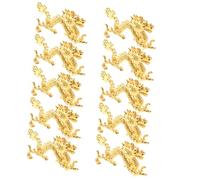 GARIOUANS Lot de 10 Breloques Dragon Métal Doré pour Épingles à Cheveux Femme, Décoration DIY Double Face, Accessoires Coiffure Chinoise, Création Artisanale, Présent Fête, Usage
