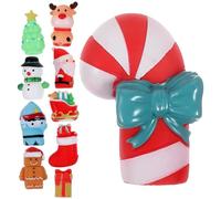 GARIOUANS Lot de 10 Marionnettes à Doigts de Noël en Vinyle, Mini-poupées Père Noël et Renne, Jouets pour Garçon et Filles, Accessoires Interactifs pour Fêtes et Activités Préscolaires