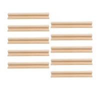 GARIOUANS Lot de 10 Plateaux à Dominos en Bois 17 CM Supports pour Dominos et Porte-Pièces de Jeu de Société Socle Stable Bords Lisses Étagère de Rangement pour Jeux de Train Mexicain et
