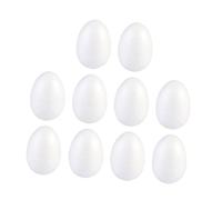 GARIOUANS Lot de 10 Œufs en Mousse Blanche 8 CM à Peindre Œufs de Pâques Soi-Même Décoration Artisanale pour Activités Créatives et Projets de Bricolage Festifs