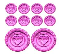 GARIOUANS Lot de 100 Pièces de Monnaie en Plastique Rouge Love Pièces de Pirate pour Décoration Saint-Valentin Accessoires de Jeu Pirate et Boîte à Trésors Jouets Thématiques Fête