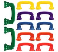 GARIOUANS Lot de 12 Jouets Téléphoniques en Plastique Multicolores pour Tout-Petits, Récepteurs Ergonomiques, Jouets Éducatifs de Développement Auditif et Motricité Fine, pour Salle