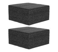 GARIOUANS Lot de 2 Blocs de Mousse de Fleur Noire 11X11X6 CM Haute Densité Base de Composition Stable pour Fleurs Artificielles Accessoires pour Bouquets DIY Décorations Mariage et