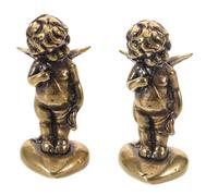 GARIOUANS Lot de 2 Disques de Purification en Laiton pour Bain d'oiseaux Extérieur, Décor Miniature Cupidon, Accessoire de Nettoyage pour Bassines de Jardin, Décoration