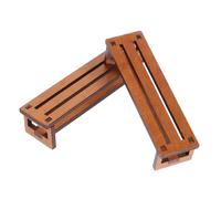 GARIOUANS Lot De 2 Mini-Chaise Décorative Tabouret Miniature Mobilier De Maison Petite Chaise Mini Ornements pour L'Artisanat Tabouret Miniature Figurine Poupée Tabouret en