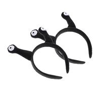GARIOUANS Lot de 2 Serrage-têtes à Antennes D'escargot Noirs, Bandeaux Légers en Taille, Accessoires de Déguisement pour Garçon et Filles, Fêtes, Bal Masqué et Cosplay