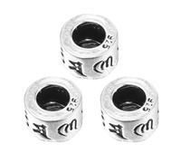 GARIOUANS Lot de 3 Breloques Six Mots en Argenté pour Bijoux Faits Main, Accessoires DIY Petits Perles pour Bracelets, Colliers et Chapelets, Création Artisanale Contemplation et Parure