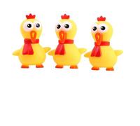 GARIOUANS Lot de 3 Jouets Poulet en Latex Jaune à Presser Sonore Criard pour Chien à Mâcher Stimulant L’Adresse et L’Activité pour Occuper et Divertir Votre Animal