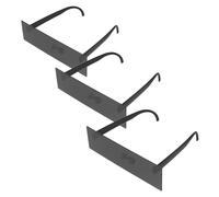 GARIOUANS Lot de 3 Lunettes de Soleil Humoristiques à Volets Rectangulaires Unisexes en Polycarbonate Noir, Taille, Accessoires de Fête Amusants pour Carnaval, Enterrements de Vie de Garçon