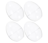 GARIOUANS Lot de 4 Boîtes à Bonbons Transparentes en Plastique Forme D’Œuf de Pâques Grand Format 9X12 CM Boîte de Rangement Festive pour Biscuits et Friandises pour Fêtes et