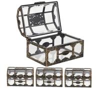 GARIOUANS Lot De 4 Boîtes à Bonbons Vintage En Métal Couleur Bronze, Coffres à Trésors Réutilisables, Contenant à Friandises Pour Mariage, Fête Et Enterrement De Vie De Jeune Fille