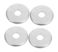 GARIOUANS Lot de 4 Couvertures D'échelle de Piscine en Plastique Argenté, Cache-Trous et Protection pour Tuyaux de Plomberie, Adapté aux Piscines Enterrées Extérieures, Solide