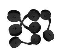 GARIOUANS Lot de 4 Paires de Rubans à Bobine Noirs pour Machine à Écrire Vintage, Nylon Solide, Installation Facile, Compatible Anciens Modèles Mécaniques Anglais