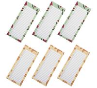 GARIOUANS Lot de 6 Blocs-notes Détachables pour Liste de Courses et Planification Hebdomadaire, Motifs Pastèque et Banane, Compatibles Réfrigérateur et Surface Métallique,