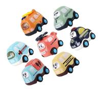 GARIOUANS Lot de 7 Véhicules Jouets à Friction Colorés pour Garçon et Filles, Modèles Miniatures Incluant Ambulances, Camions Pompiers, Voitures de Police, Taille Compacte Couleur Aléatoire