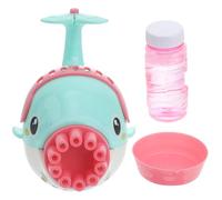 GARIOUANS Machine à Bulles Électrique Dauphin Bleu 10 Trous à Bulles pour Garçon et Filles pour Jeu Extérieur et Présent Anniversaire Ventilateur d'air Intégré