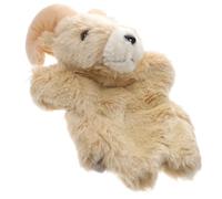 GARIOUANS Marionnette à Main Chèvre en Peluche Douce, Interactif pour Garçon et Filles, Marionnette d'animaux Ferme Bouche Mobile, Outil Éducatif pour Développement Sensoriel et Jeu