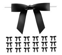 GARIOUANS Marqueurs de Verres à Vin en Forme de Nœud Noir, Lot de 30 Pièces, Polyester Résistant, Étiquettes Décoratives pour Fête, Mariage et Dîner à Domicile