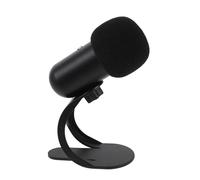 GARIOUANS Microphone USB de Bureau Filaire Noir avec Bouton de Sourdine et Contrôle du Volume, Micro à Condensateur Haute Sensibilité pour Streaming, Karaoké et Podcast, Micro sur Pied