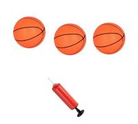 GARIOUANS Mini Ballon de Basket Gonflable Orange avec Pompe Rouge Ensemble pour Jeux Extérieur et Intérieur Ballon Sportif pour Garçon Fille PVC Épais