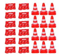 GARIOUANS Mini Barricades Éducatives pour Garçon Fille Cônes de Signalisation et Barrières de Sécurité Rouges pour Jeux Extérieur et Apprentissage Routier Scolaire