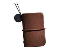 GARIOUANS Mini Carnet de Notes Portable Cuir Ciré Foncé Fournitures Scolaires Pratiques pour Étudiants et Bureau Cahier Compact pour Écrire et Organiser