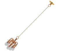 GARIOUANS Mini Lustre Suspendu Doré Rond Boule Blanche, Accessoire Décoratif pour Maison de Poupée, Lampe Miniature Non Éclairante, Ornement de Meubles Miniatures, pour Décor de Scène