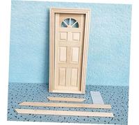 GARIOUANS Mini Porte à Six Treillis pour Maison de Poupée Mini-Fenêtres Pare-Soleil en Matériau Solide Accessoire DIY pour Modèle de Mini Maison Décoration Miniature pour Bricolage et