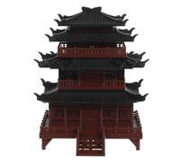 GARIOUANS Miniature Pagoda Pavilion Printed Ancient Chinese Architecture Model for Zen Garden Bonsai Micro Landscape Ornament