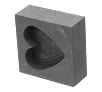 GARIOUANS Moule En Graphite De Cœur Fusion De L'or L'argenté 1 Pièce Outil Solide Pour Coulée De Bijoux Pour Enseignement Scientifique Et Projets Diy