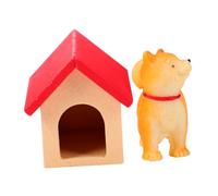 GARIOUANS Niche Miniature pour Chien, Figurine Micro Scène Chien, Ornement Décoratif pour Maison de Poupée, Accessoire Léger pour Décoration Bureau, Modèle C, Coloré la Main