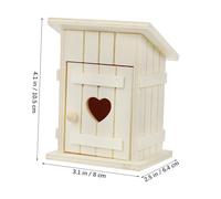 GARIOUANS Nichoir Bois Naturel pour Extérieur Maison Oiseaux Unie à Peindre Abri Nid Fiable pour Oiseaux De Compagnie Et Petits Cabane Suspendue Adaptable pour Jardin Et Terrasse