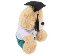 GARIOUANS Ours en Peluche Médecin Doux 1 Pièce Peluche Docteur Taille Moyenne Marron Clair Blouse Verte Présent Diplôme pour Étudiants en Médecine et Décoration Fête