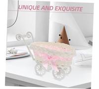 GARIOUANS Panier Dragées Imitation Rotin PP Durable Mini Corbeille Poussette Décorative pour Fête et Mariage Cadeau Original et Pratique