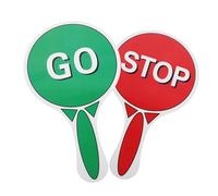 GARIOUANS Panneau de Sécurité Routière pour Garçon Fille Jeu Interactif Rouge et Vert Panneau Stop Portable pour Classe et Extérieur Outil Éducatif pour Sensibilisation Circulation