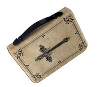 GARIOUANS Paquet à Bible en Pu avec Impression Croix, Couverture Rectangulaire Vintage pour Hommes et Femmes, Rangement Protecteur pour Livres, Usage Personnel et Collections Privées