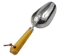 GARIOUANS Pelle à Jardin en Acier Inoxydable avec Manche en Bois Épais Pelle de Jardin Multifonction 1 Pièce Outil Jardinage pour Creuser et Repiquer Usage Extérieur