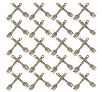 GARIOUANS Pendentifs Miniatures Fourchette en Alliage Rétro, 100 Pièces, Breloques Vintage Vaisselle pour Loisirs Créatifs, Fabrication Bijoux Diy, Charms Collier Bracelet Charmes Cuillère