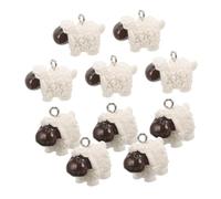 GARIOUANS Pendentifs Mouton 3d Réalistes 10 Pièces Pour Bracelet Diy, Accessoires Bijoux Créatifs Unisexes, Couleur Vive, Légers Et Solide, Pour Fabrication De Bijoux Et Présents Artisanaux De Noël