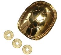 GARIOUANS Pièces de Divination Feng Shui en Cuivre Carapace de Tortue Petite Taille, Jeu Divination Chinois 3 Pièces de Cuivre, Accessoire Artisanal Vintage pour Réunions Familiales